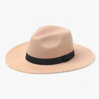 Unisex Vintage Polyester Fedora Hat, Adjustable Inner Band, 7 cm Brim