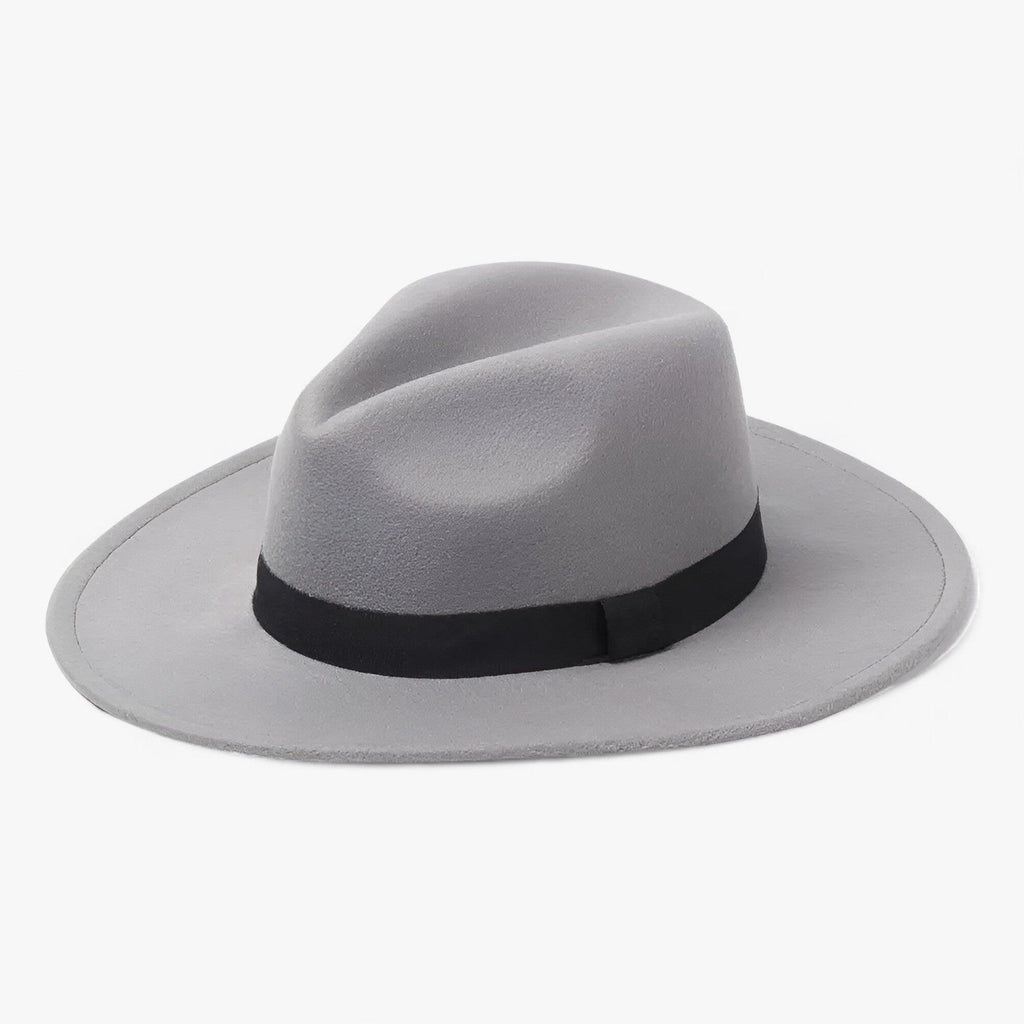 Unisex Vintage Polyester Fedora Hat, Adjustable Inner Band, 7 cm Brim