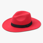 Unisex Vintage Polyester Fedora Hat, Adjustable Inner Band, 7 cm Brim