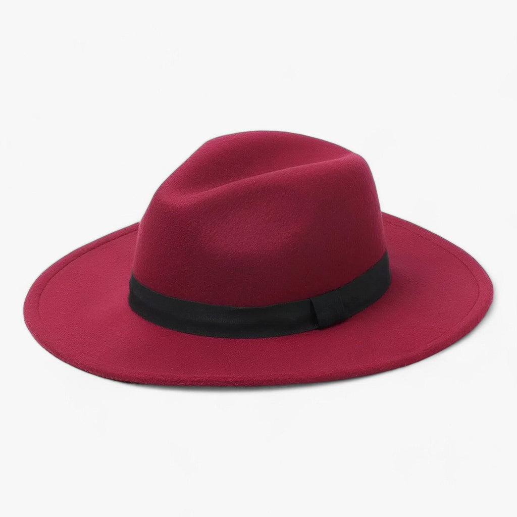Unisex Vintage Polyester Fedora Hat, Adjustable Inner Band, 7 cm Brim