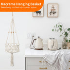 Plant-Hanging Macrame Basket | Thrascher