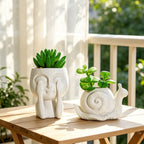 Plant Pot with Face Motif | Thrascher
