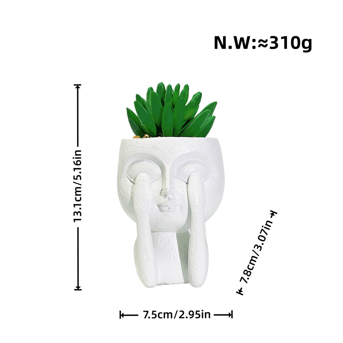 Plant Pot with Face Motif | Thrascher