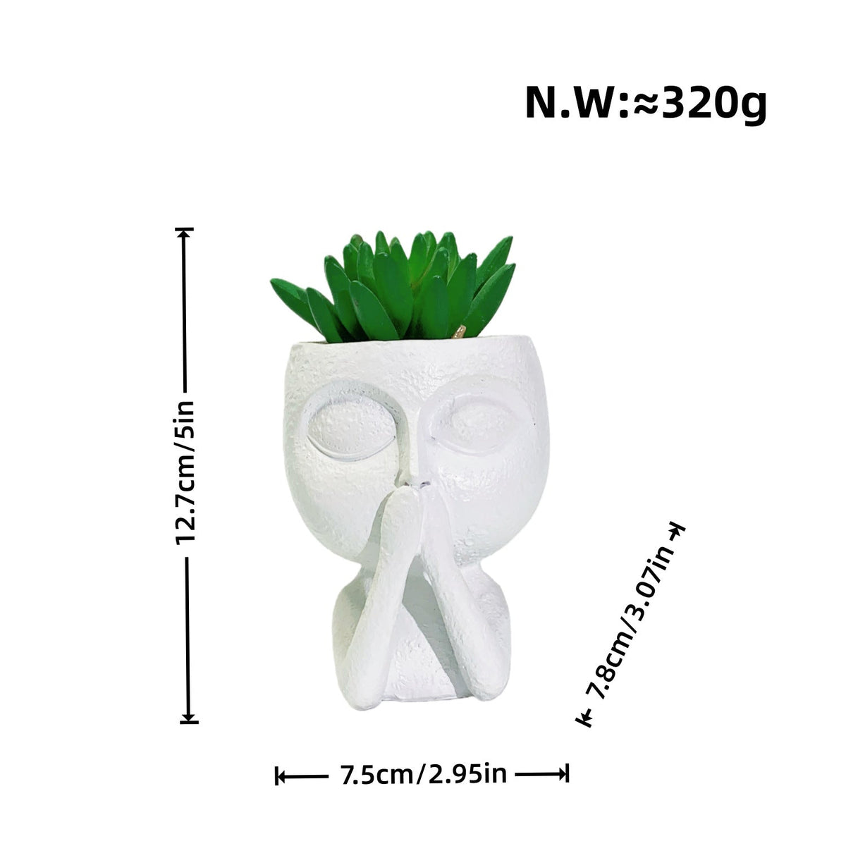 Plant Pot with Face Motif | Thrascher