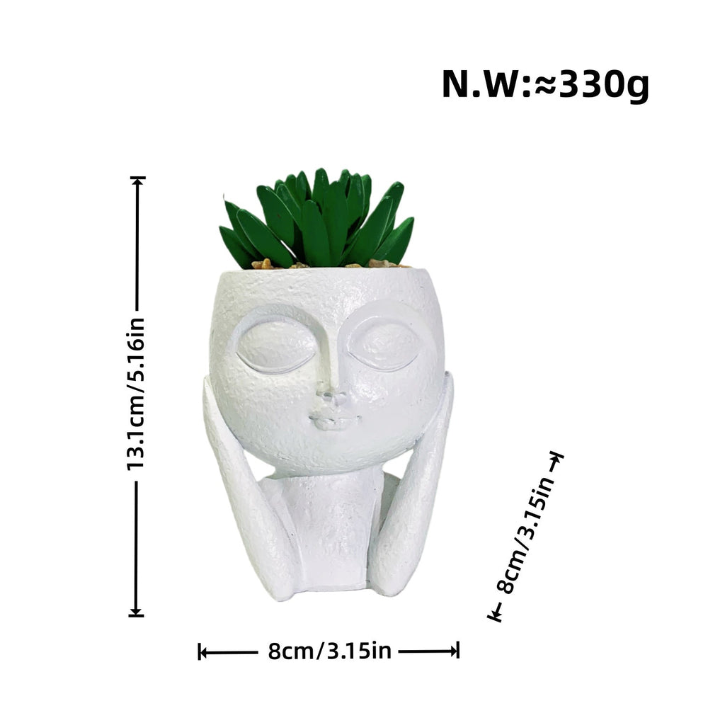 Plant Pot with Face Motif | Thrascher