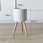 Plant Pot with Wooden Stand | Thrascher