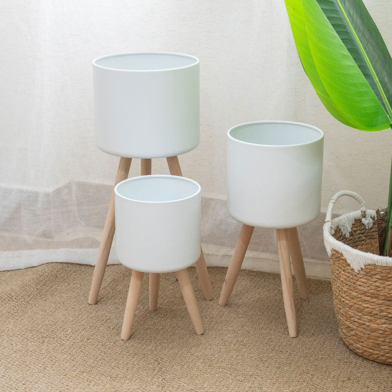 Plant Pot with Wooden Stand | Thrascher