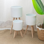 Plant Pot with Wooden Stand | Thrascher