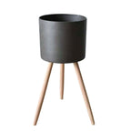 Plant Pot with Wooden Stand | Thrascher