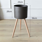 Plant Pot with Wooden Stand | Thrascher