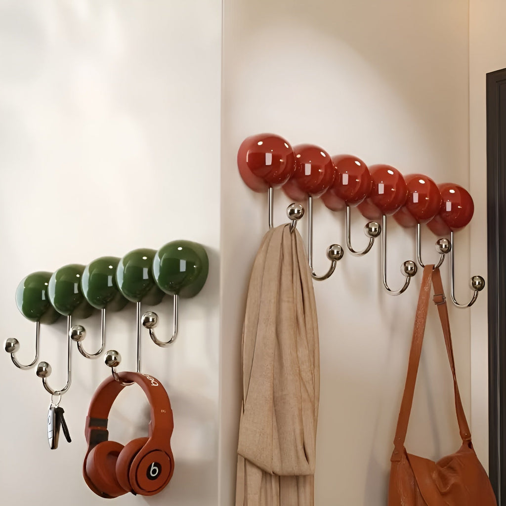 Plastic Suction Cup Shower Hook, 5 kg Capacity, Red/Green, Wall Mount, view 2