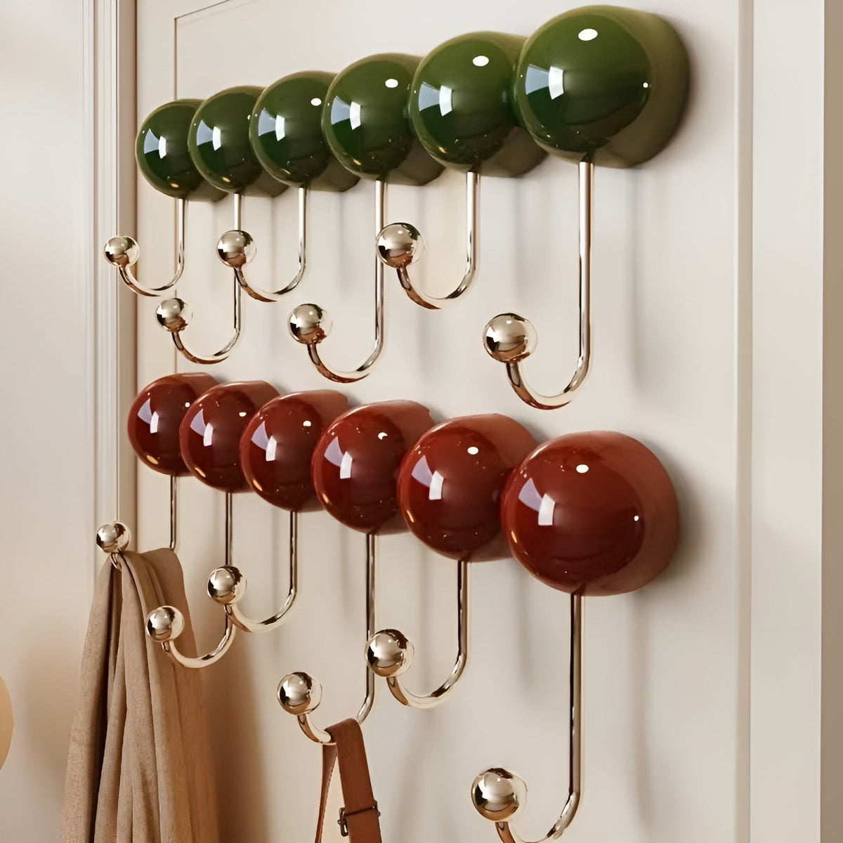 Plastic Suction Cup Shower Hook, 5 kg Capacity, Red/Green, Wall Mount, view 3