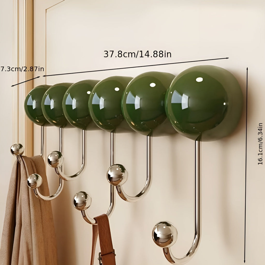 Plastic Suction Cup Shower Hook, 5 kg Capacity, Red/Green, Wall Mount