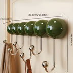 Plastic Suction Cup Shower Hook, 5 kg Capacity, Red/Green, Wall Mount