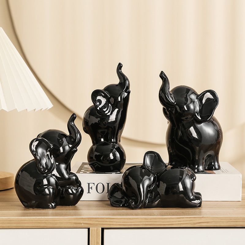 Playful and Elegant Elephant Decorative Figure | Thrascher