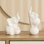 Playful and Elegant Elephant Decorative Figure | Thrascher