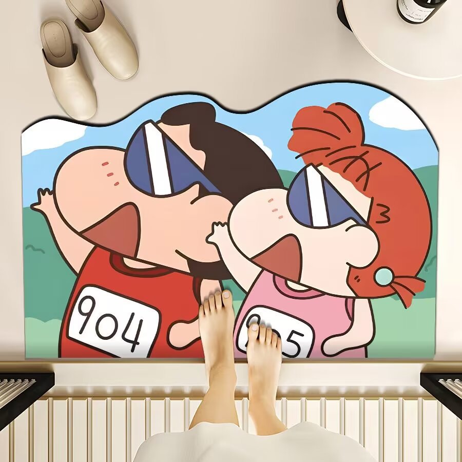 Playful Cartoon-Themed Floor Mat | Thrascher
