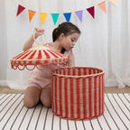 Playful Cat Basket in Circus Design | Thrascher