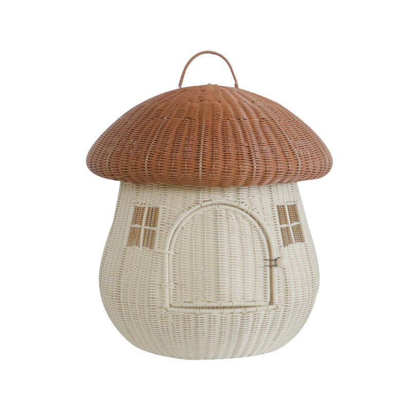 Playful Cat Basket in Mushroom Design | Thrascher