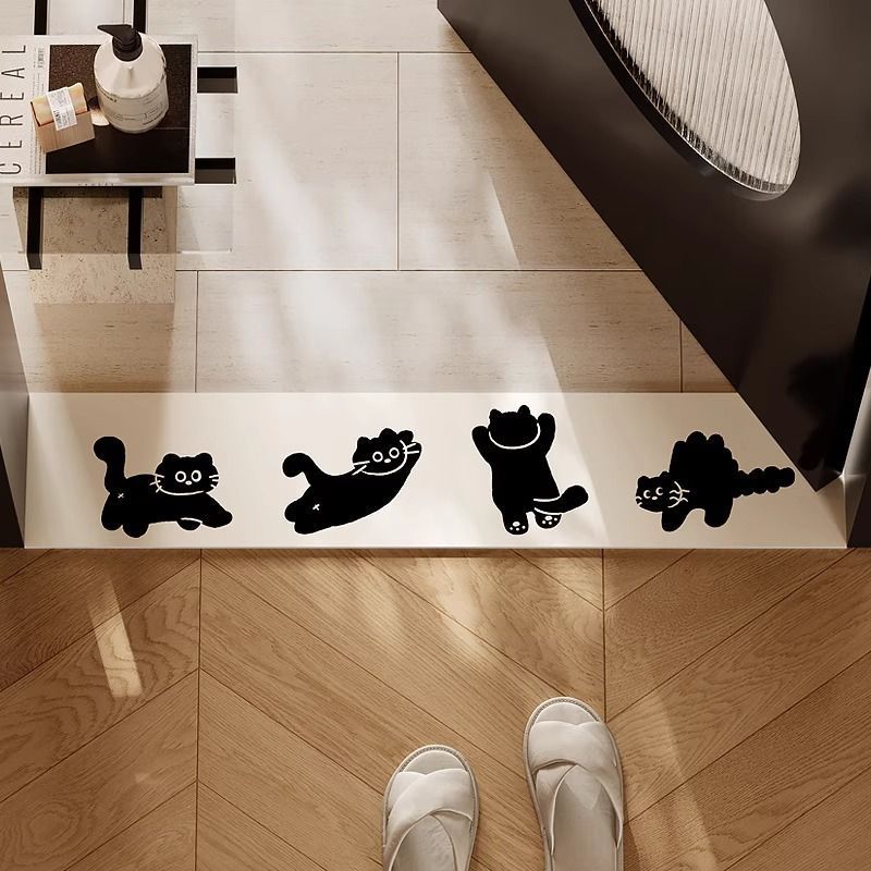 Playful Cat-Themed Door Mat | Thrascher