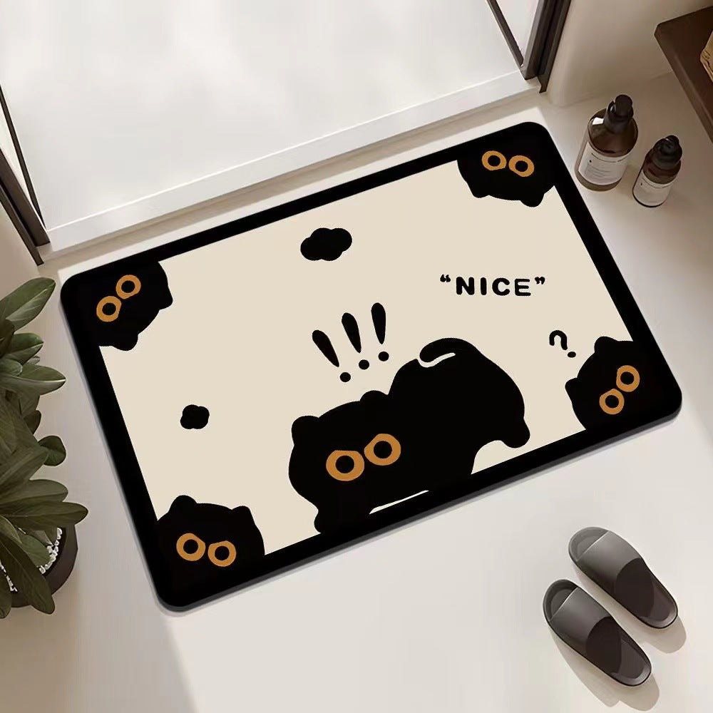 Playful Cat-Themed Entrance Mat Non Slip | Thrascher