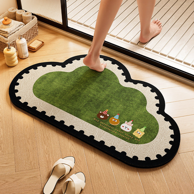 Playful Dog-Themed Bath Rug | Thrascher