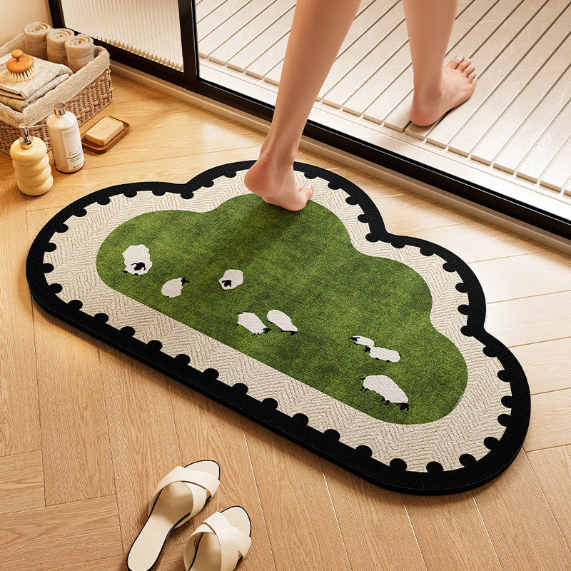 Playful Dog-Themed Bath Rug | Thrascher