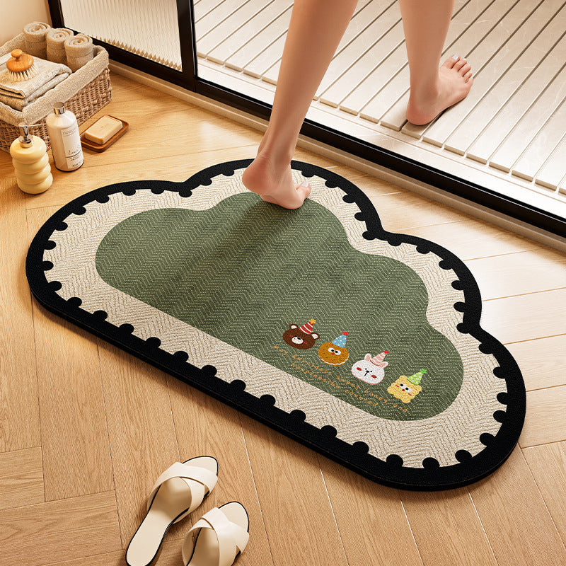 Playful Dog-Themed Bath Rug | Thrascher