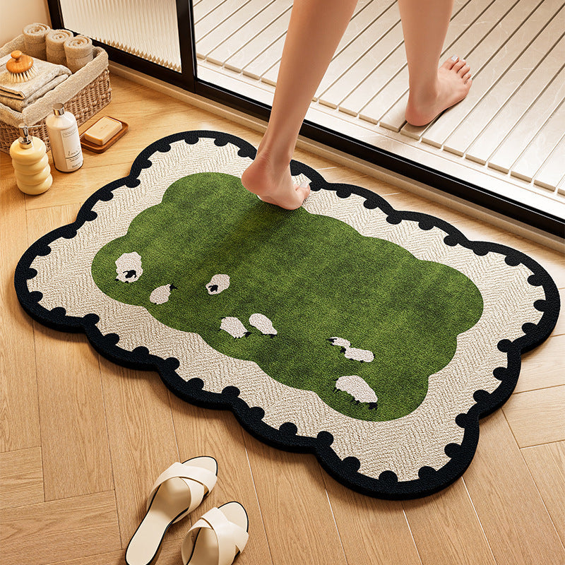 Playful Dog-Themed Bath Rug | Thrascher