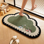 Playful Dog-Themed Bath Rug | Thrascher
