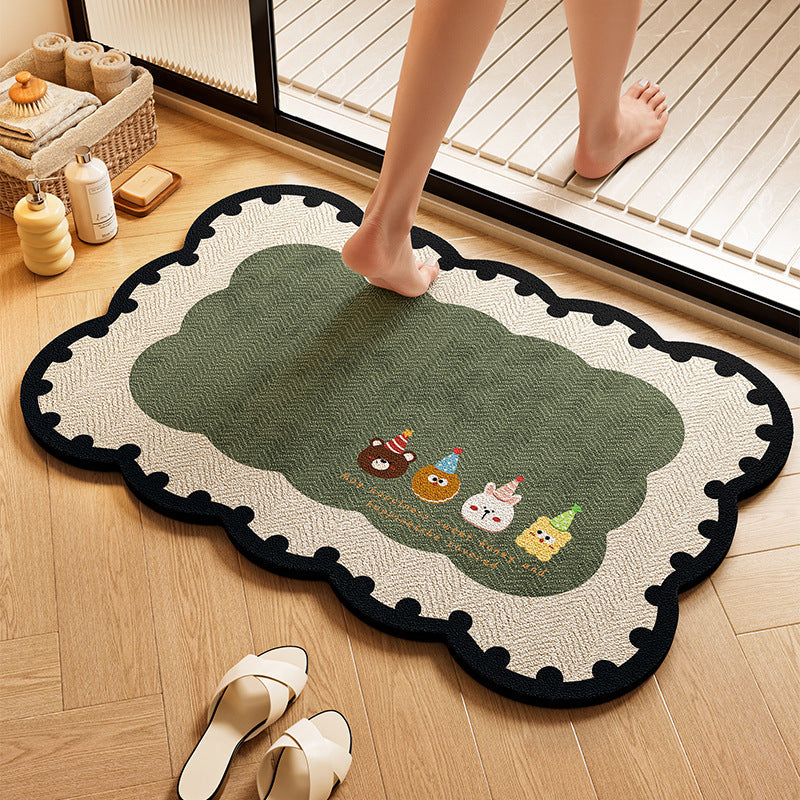 Playful Dog-Themed Bath Rug | Thrascher