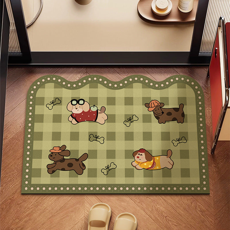 Playful Dog-Themed Floor Mat | Thrascher