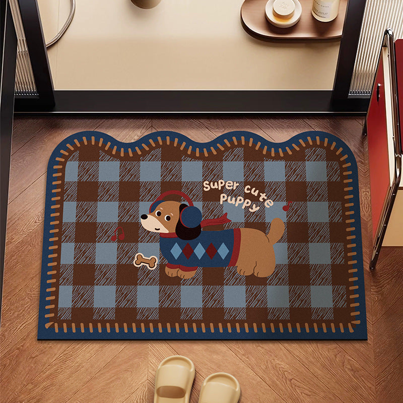 Playful Dog-Themed Floor Mat | Thrascher