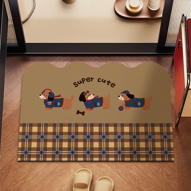 Playful Dog-Themed Floor Mat | Thrascher