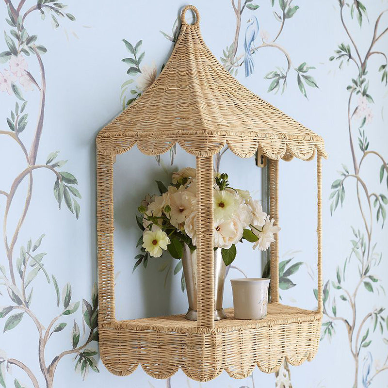 Playful Flower Plate made of Wicker | Thrascher