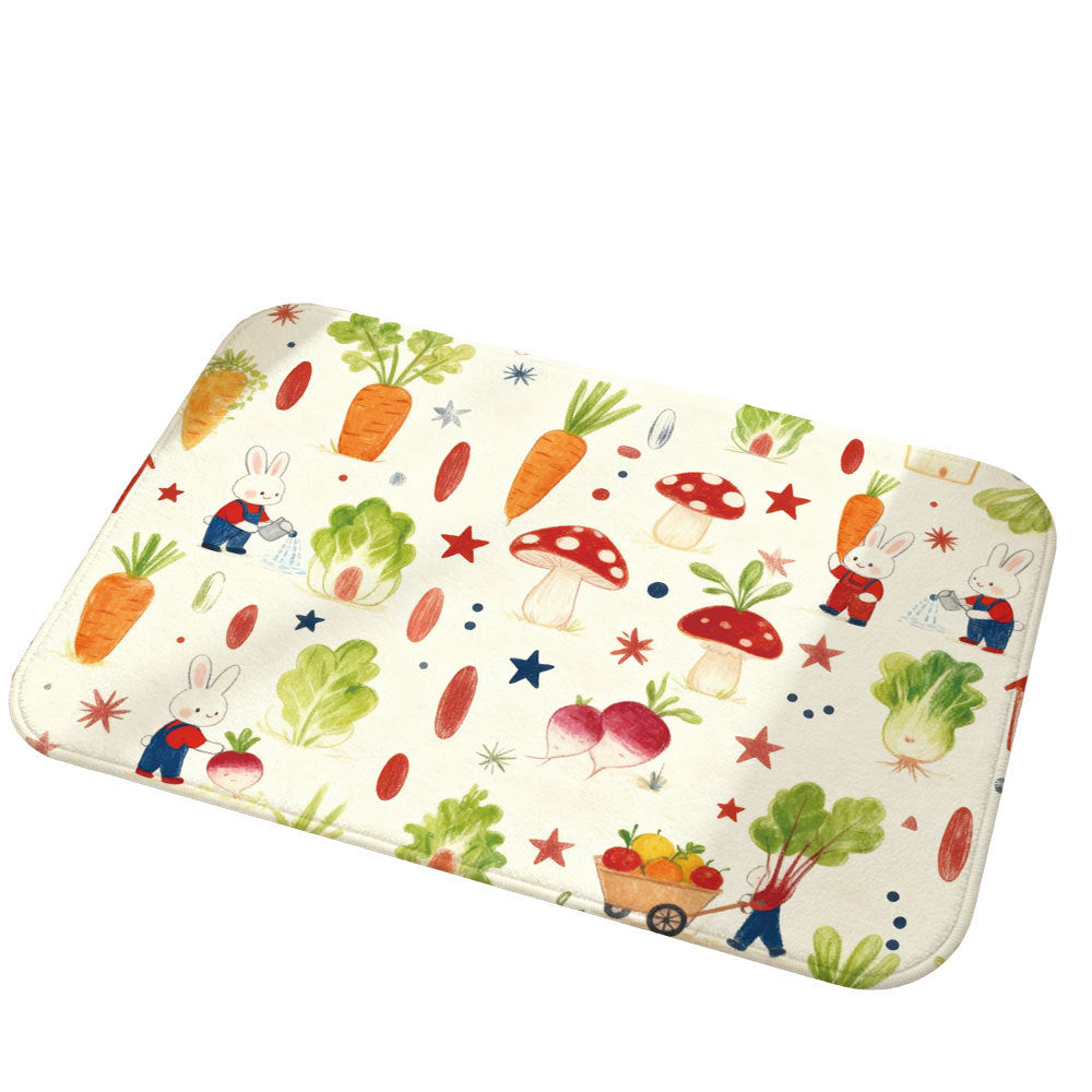 Playful Garden-Themed Area Mat | Thrascher