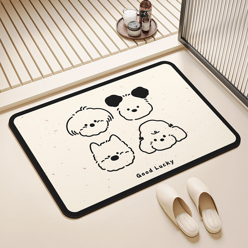 Playful Pet-Themed Absorbent Mat | Thrascher