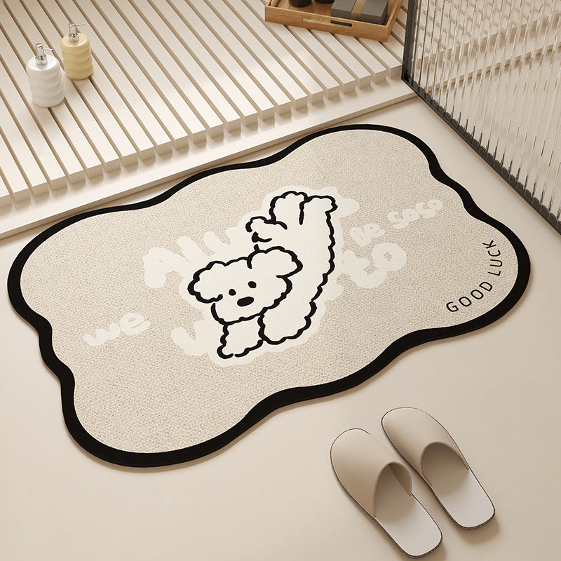 Playful Pet-Themed Absorbent Mat | Thrascher