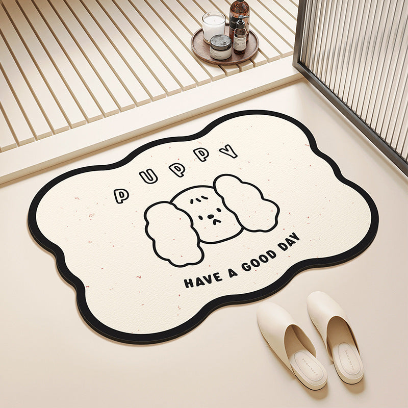 Playful Pet-Themed Absorbent Mat | Thrascher