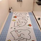 Playful Puppy-Themed Non-Slip Bathroom Mat | Thrascher