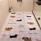 Playful Puppy-Themed Non-Slip Bathroom Mat | Thrascher