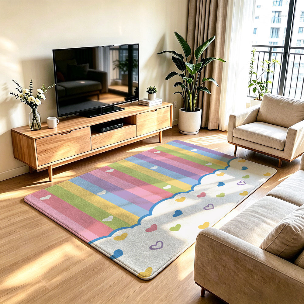 Playful Rainbow Area Rug | Thrascher