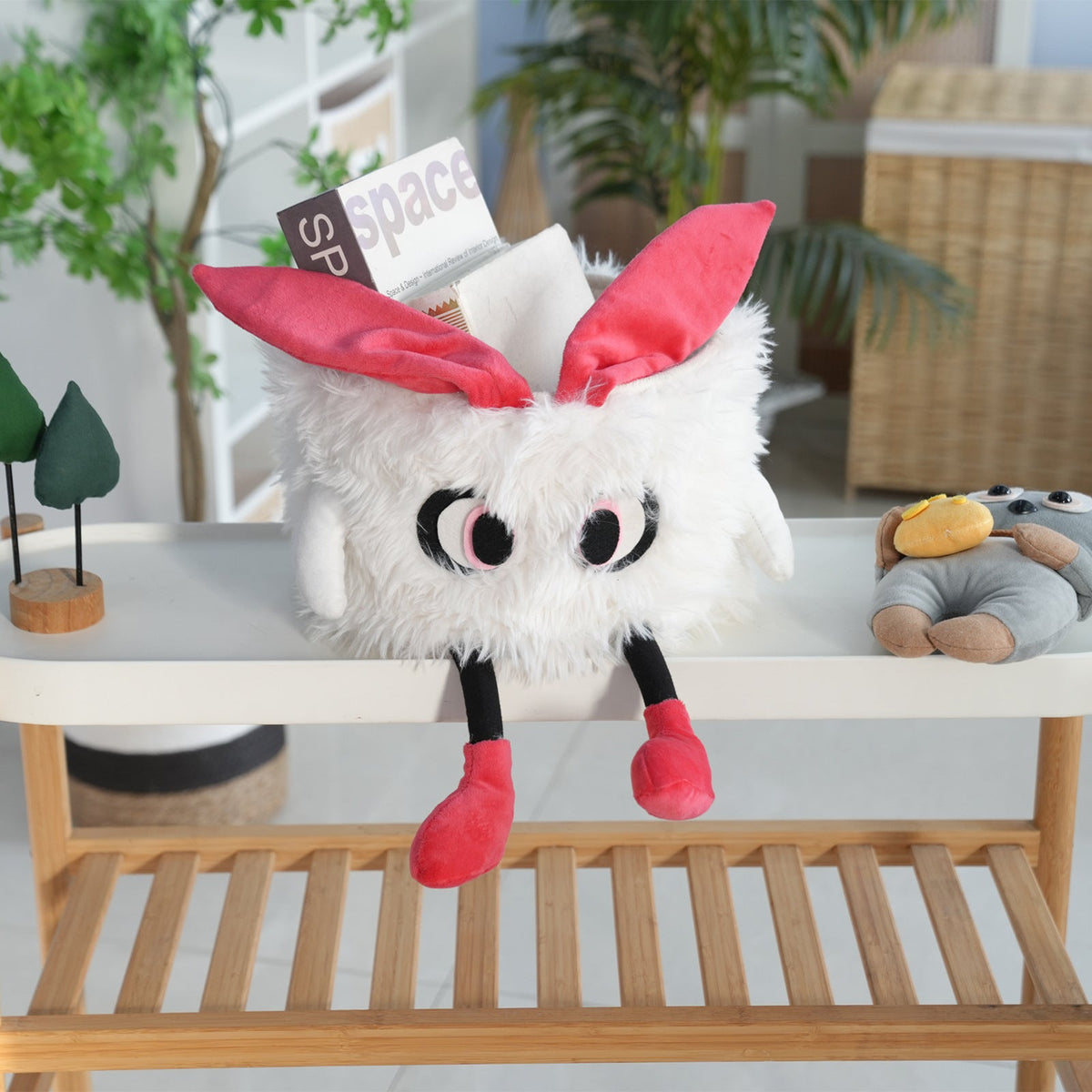 Playful Storage Basket with Animal Motif Soft Textile | Thrascher