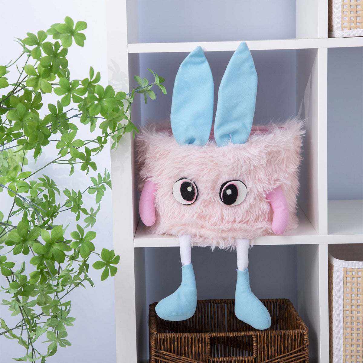 Playful Storage Basket with Animal Motif Soft Textile | Thrascher