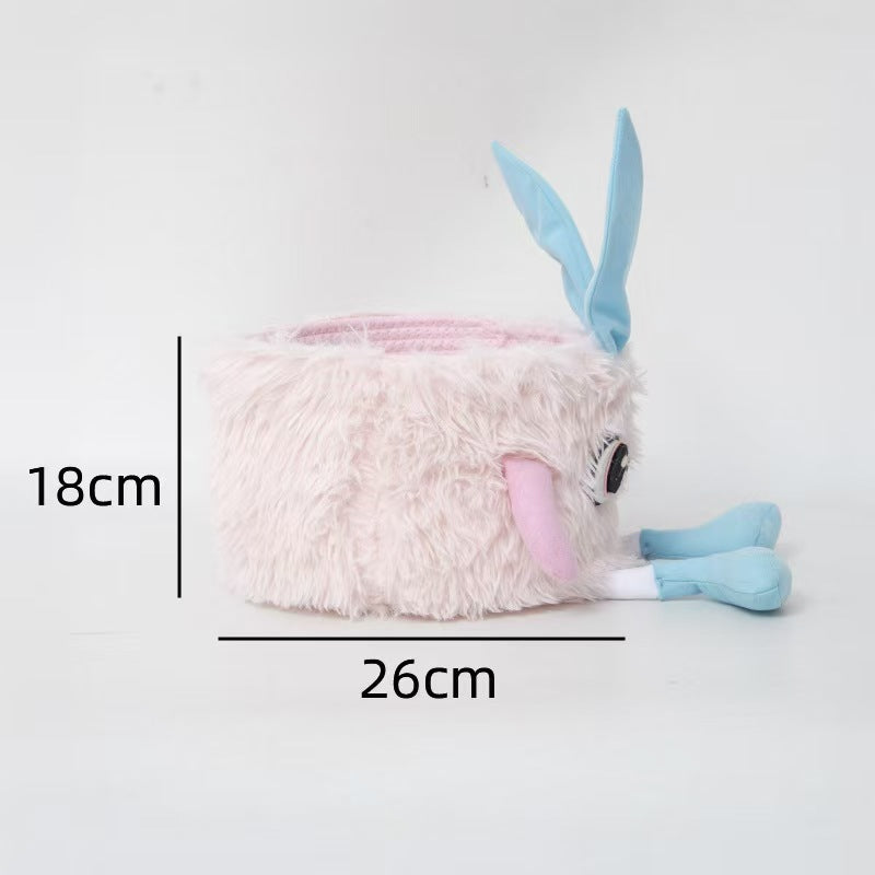 Playful Storage Basket with Animal Motif Soft Textile | Thrascher