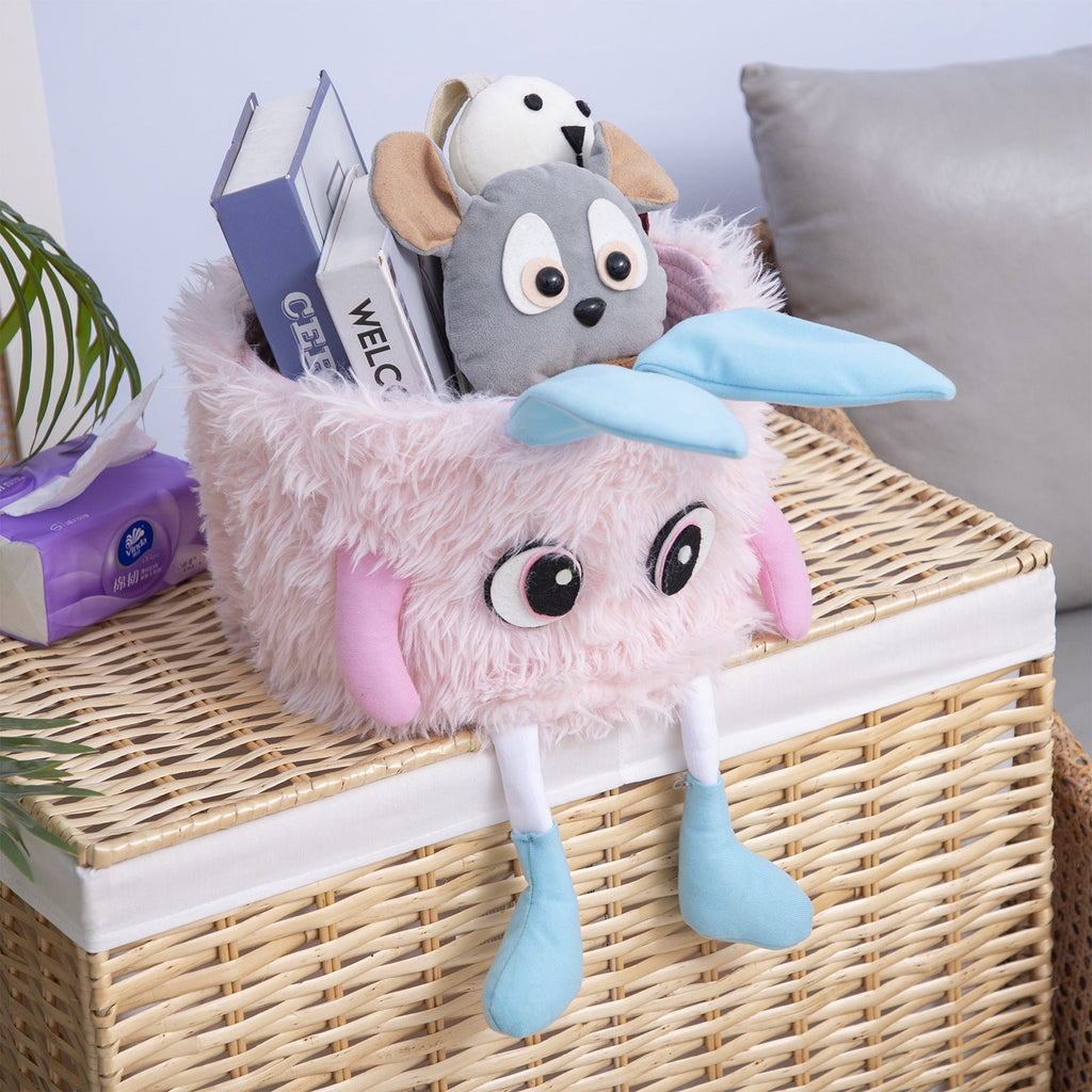 Playful Storage Basket with Animal Motif Soft Textile | Thrascher