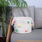Playful Storage Basket with Heart Pattern | Thrascher