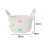 Playful Storage Basket with Heart Pattern | Thrascher