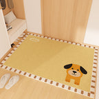 Playful Striped Dog Print Welcome Mat | Thrascher