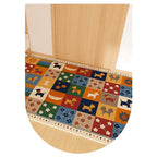 Playful Striped Dog Print Welcome Mat | Thrascher